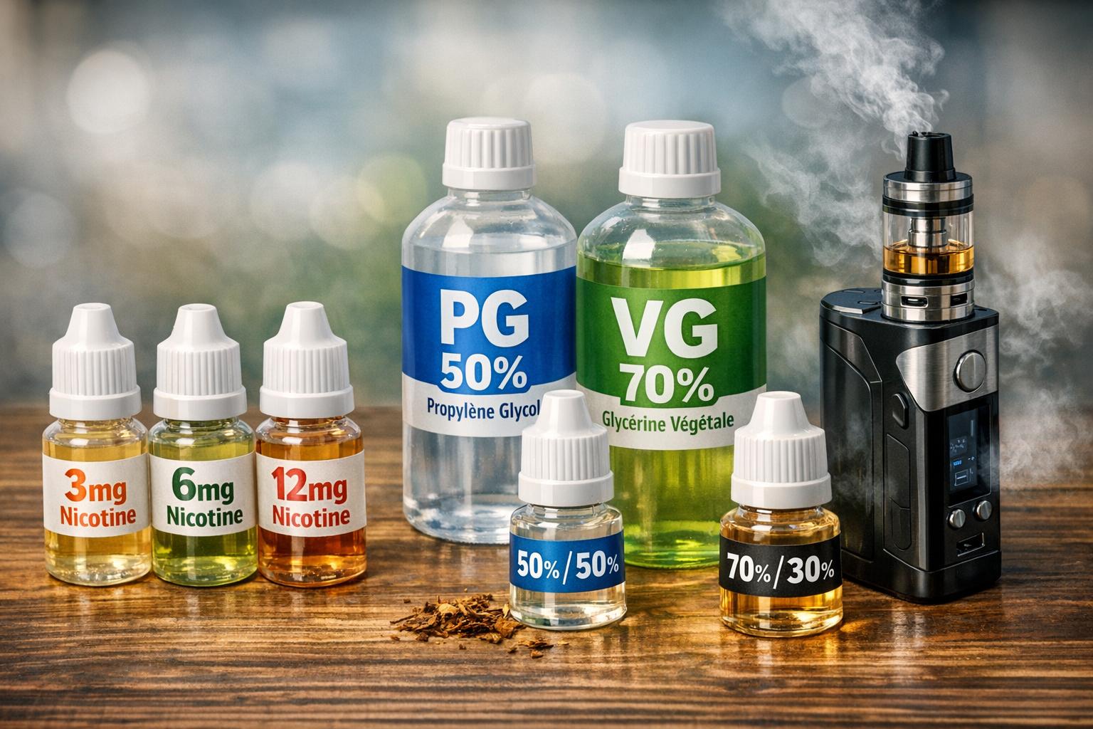 Comment choisir son taux de nicotine et son ratio PG/VG pour un eliquide  adapt - Tomclop.fr